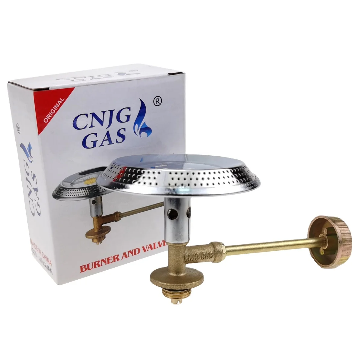 Газовая горелка CNJG OEM LPG с одной верхней головкой, портативные Варочные панели из нержавеющей стали и чугуна с регулирующим клапаном, Танзания, 85 мм, 05 мм