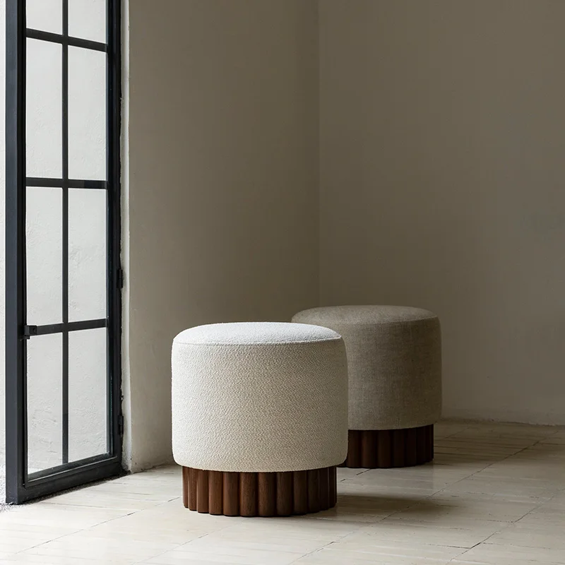 Ottoman Chair Round White Dressing Stool Makeup Chair Round Living Round Ottoman Stool