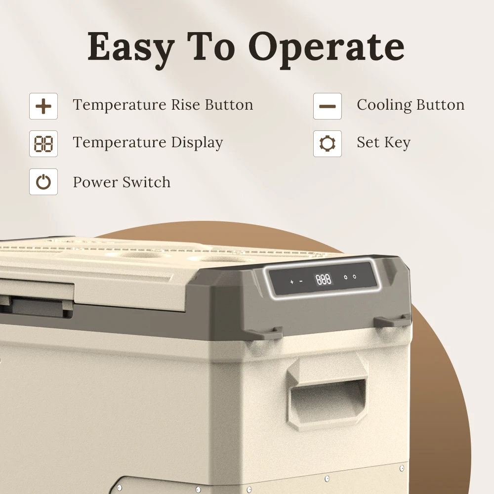 Alpicool GE40 12V AC DC Dual Use Freezer Single Zone Cooler Electric Eco-Friendly Fridge Portable Camping Car Refrigerator