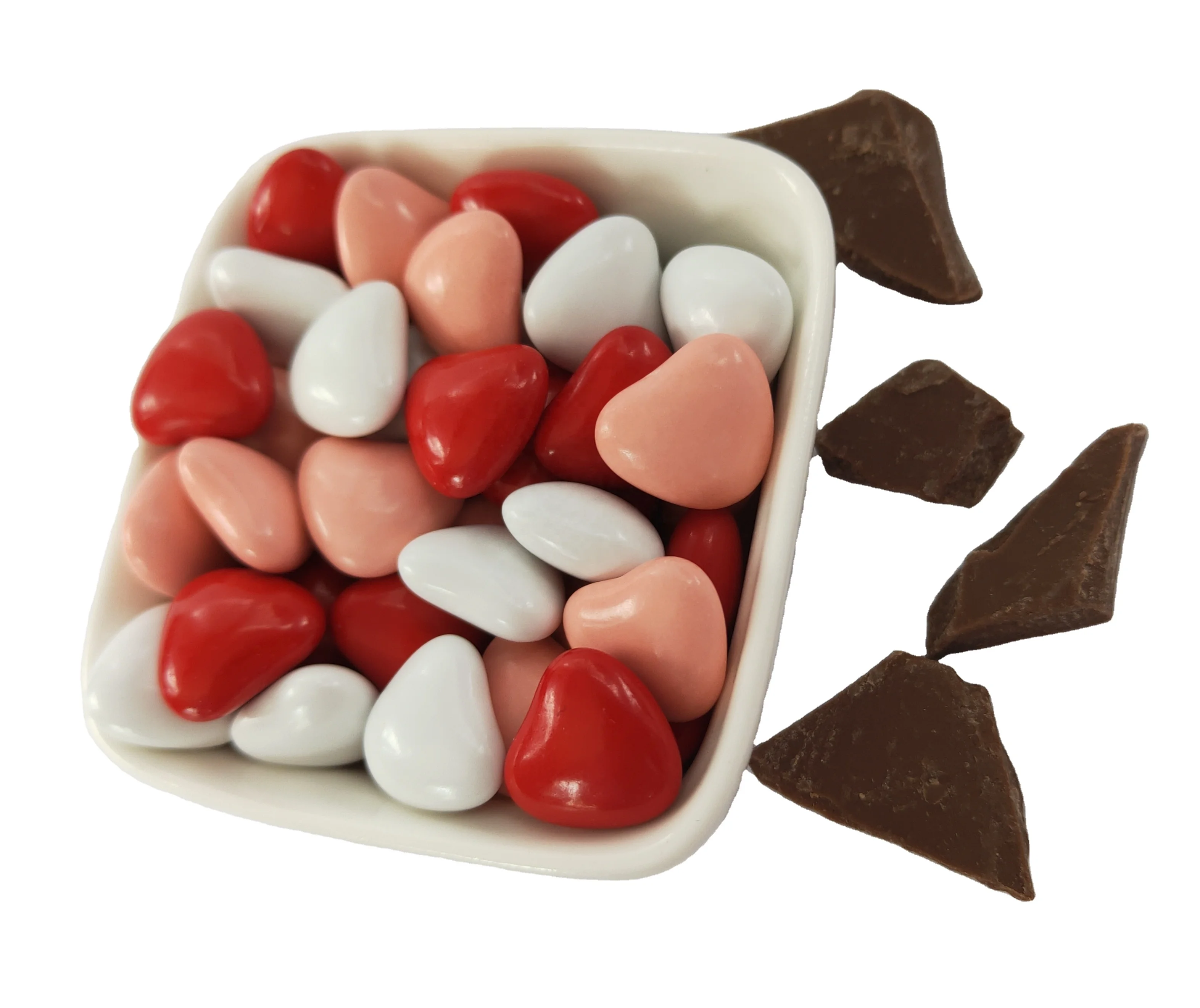 Sweet heart chocolate bean heart shape button chocolate