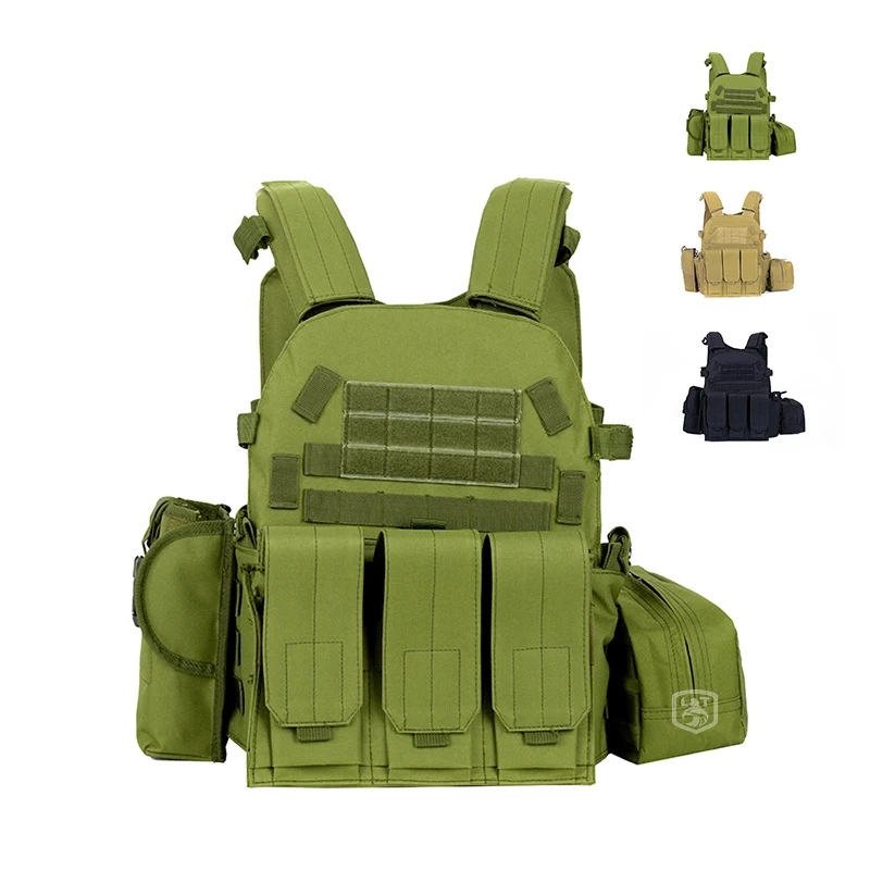 Factory Direct Sale Quick Release Lihtweight Mission Vest MOLLE System Durable Tactical Camo Vest