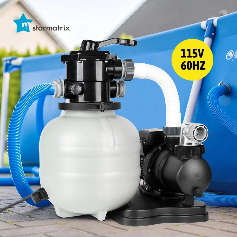 Starmatrix 115V 60HZ for Pools up to 7890gal Capacity tank Volume 5.3gal Timer Function Pump Sand Filter
