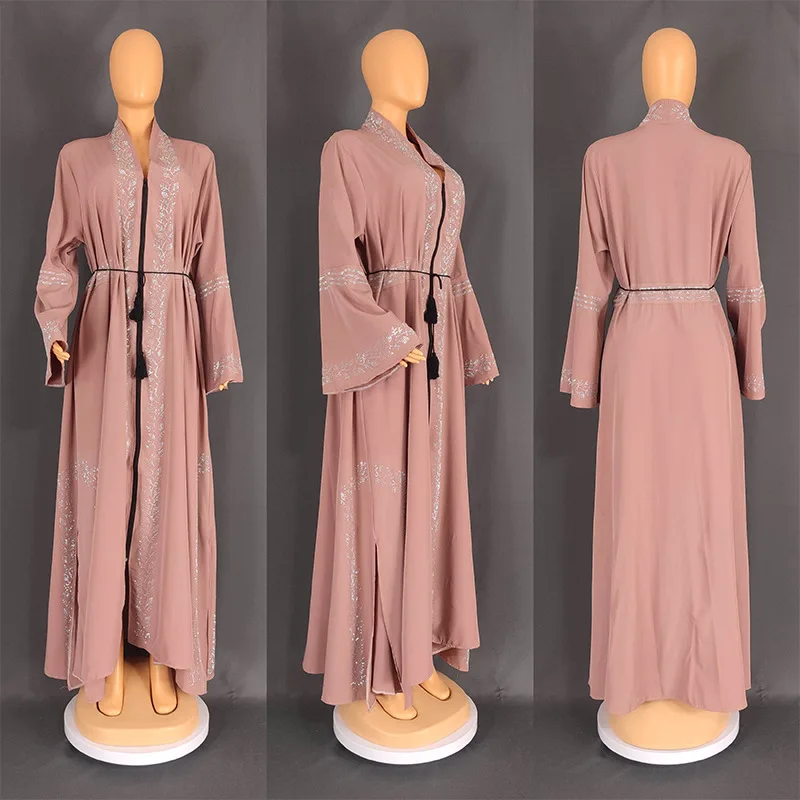Super September Hot Sell Patchwork Color 100% Polyester With Tassel Comfortable Large Size Everyday Dress For Women