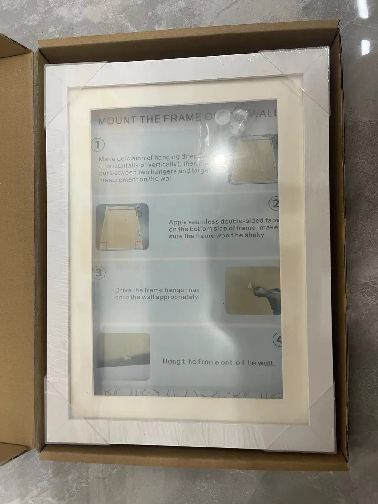 Custom Black Wood Photo Frame Set Of  Display Pictures With Mat Or Without Mat Multi Picture Frames Collage For Wall Or Tableto