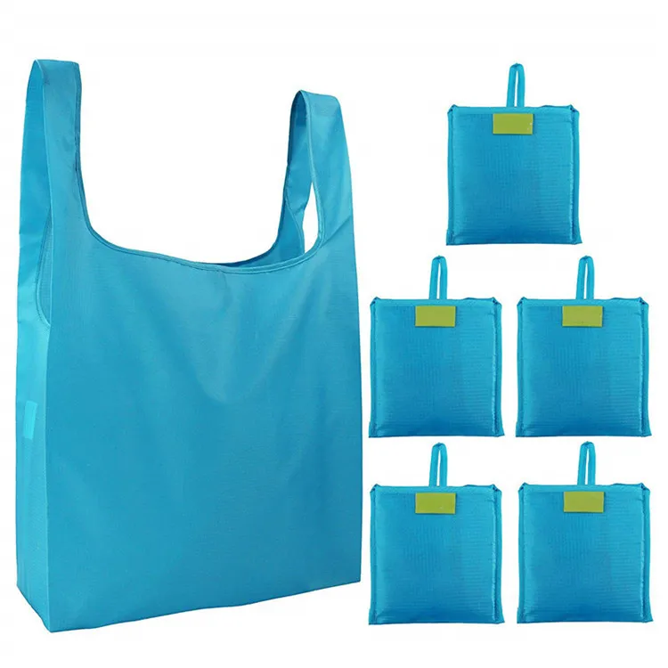 
Waterproof Custom Logo Grocery Organic Eco Friendly Folding Polyester Foldable Reusable Tote Shopping Bag 