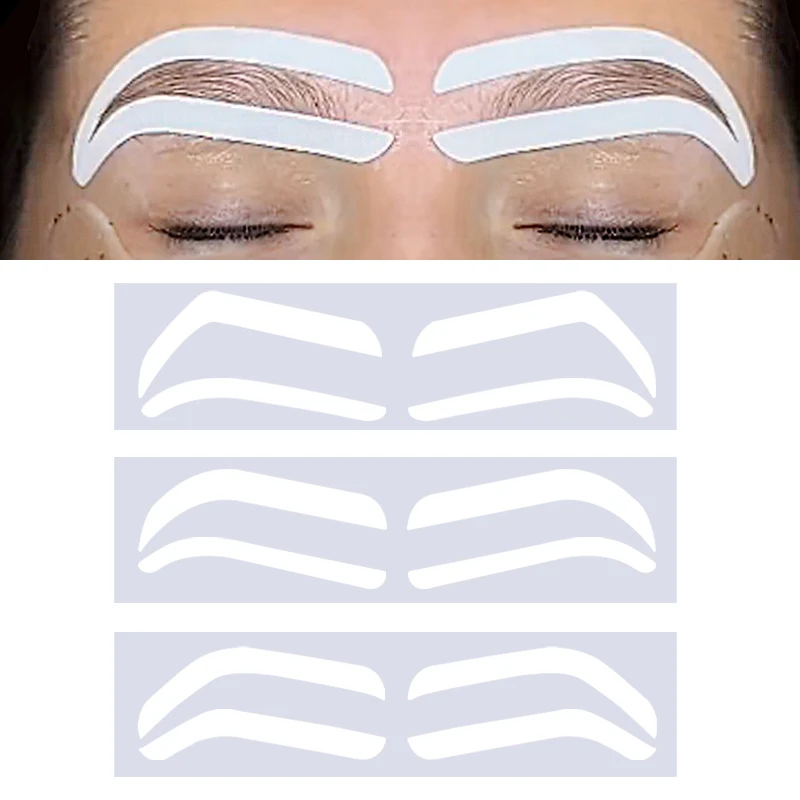Spray Gun/Airbrush Eyebrow Shape Adjustable Disposable Eyebrow Stencil for Precision Shaping Permanent Makeup Accessories