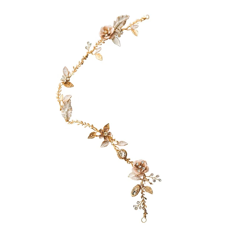 Bridal clear crystal vintage fancy flower bridal hair pieces for bride or bridesmaid