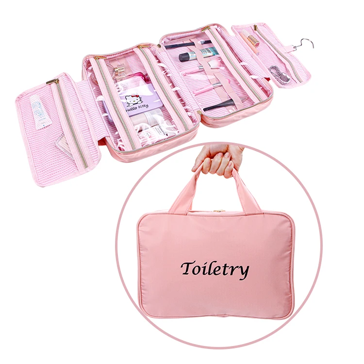 Waterproof Women Large Cosmetic Bags Hanging Travel Toiletry Bag Makeup Organizer Case