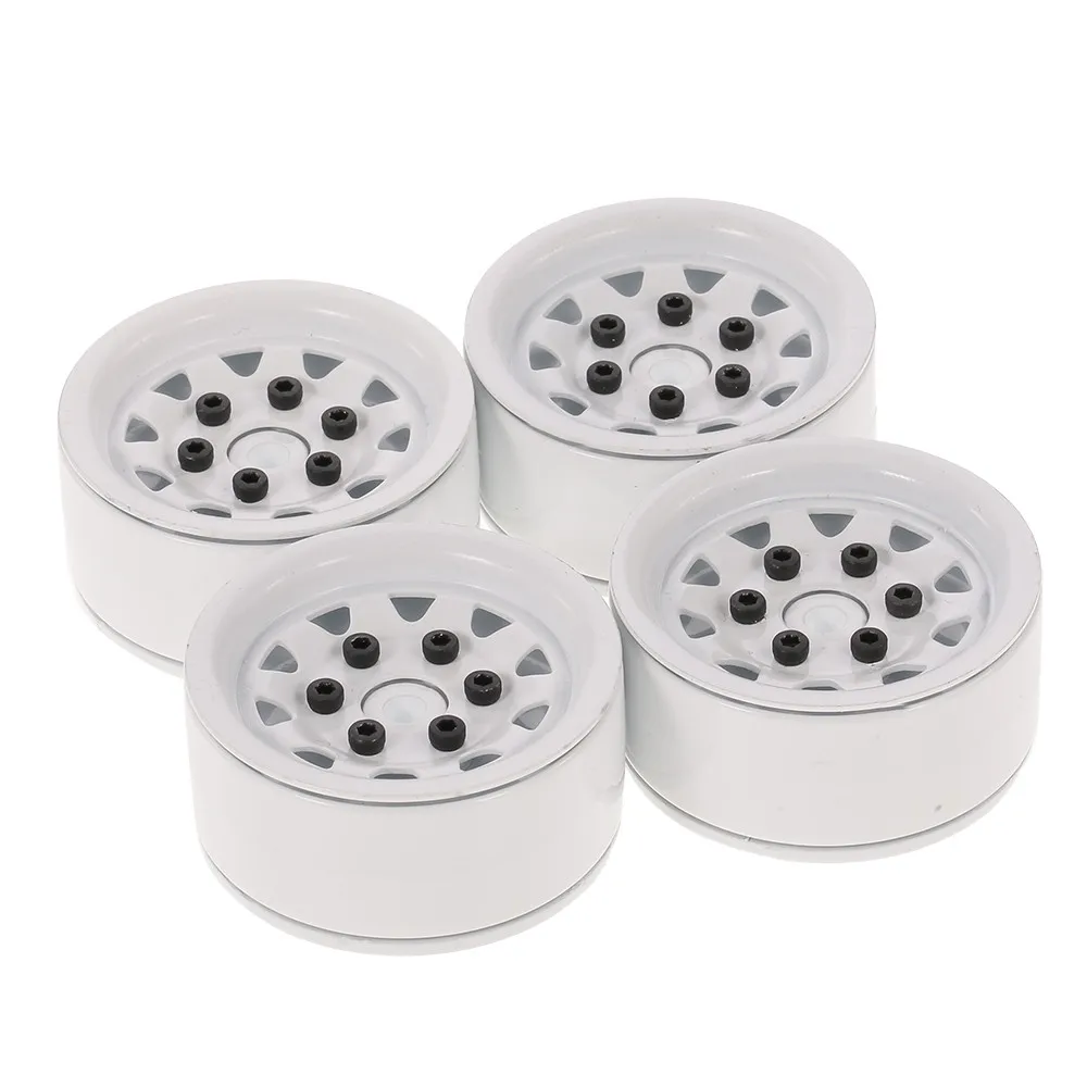 4pcs High Quality Metal Alloy 1.9in Wheel Rim Beadlock for 1/10 Traxxas HSP Redcat Tamiya Axial SCX10 D90 Hpi 4WD RC Crawler Car
