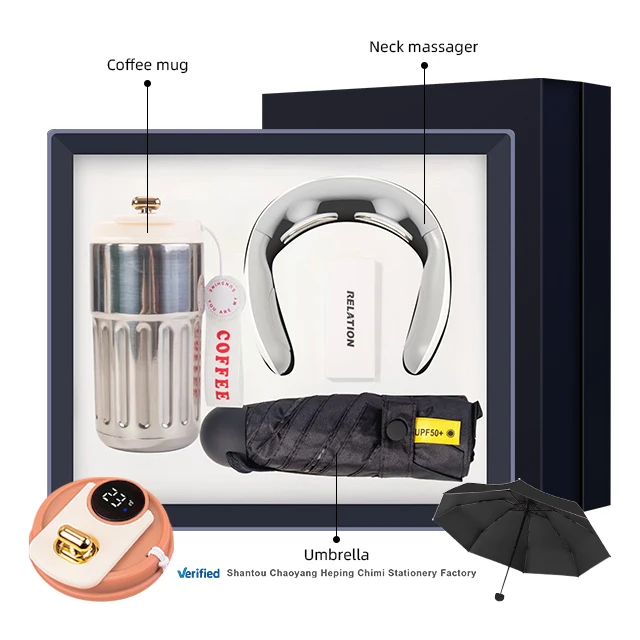 Coffee mug neck massager set corporate promotional Doctors gift items for insurance gift for Business Giveaways