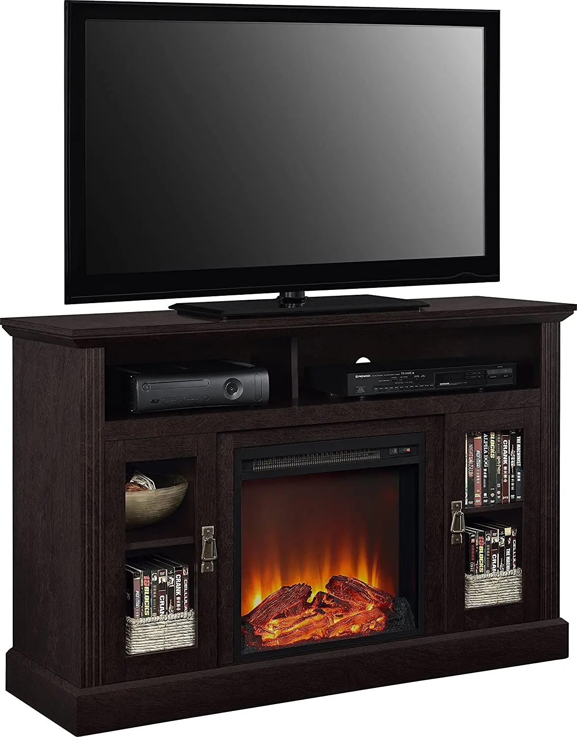 
Decor Flame Remote Control Electric Fireplace with Tv Stand entertainment center with fireplace 