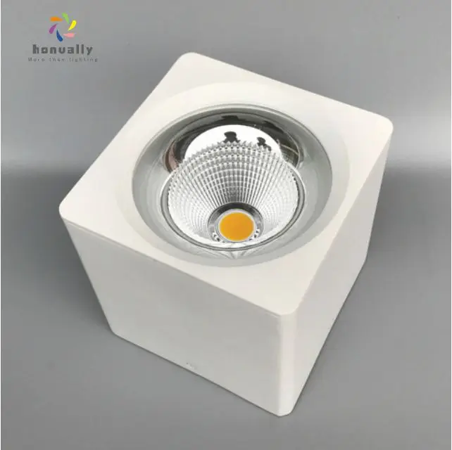 
white black gray housing surface mounted COB LED downlight 