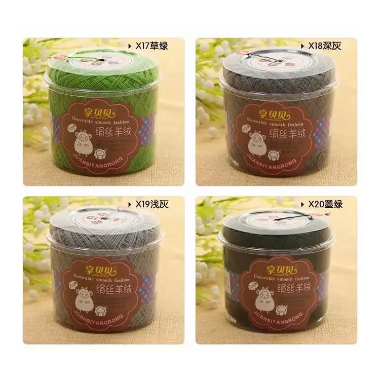 Great Material Acrylic Double Knit Yarn Embroidery Cotton Thread Ball