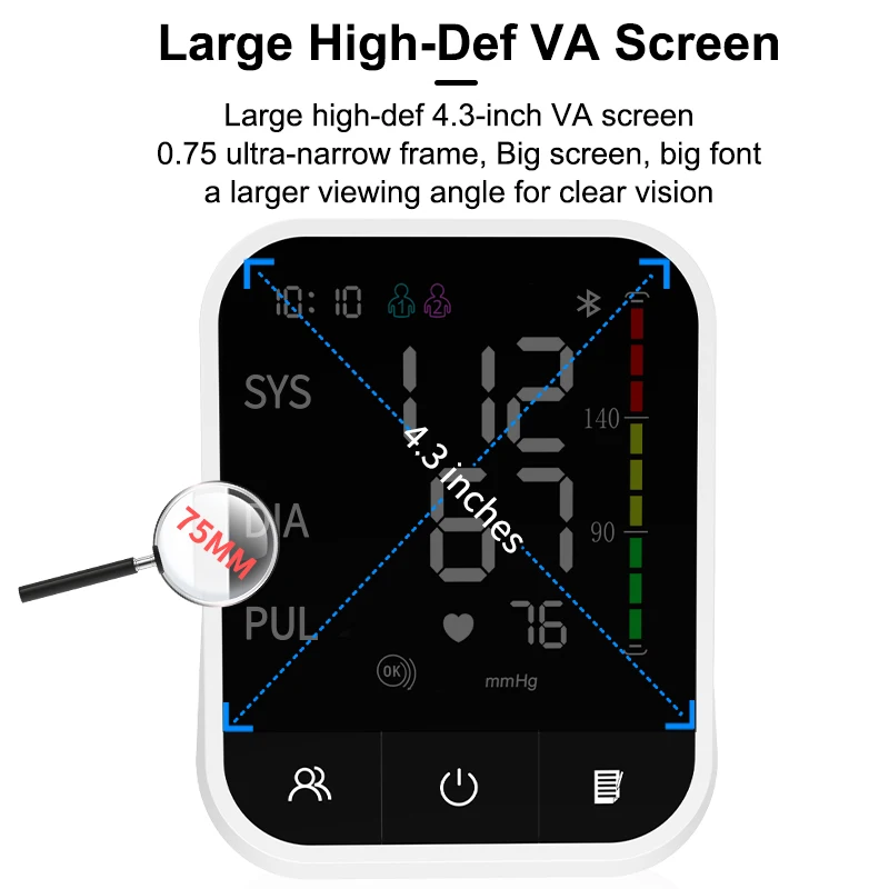 Blood Pressure Equipment Esfigmomanometro Aneroid Digital Blood Pressure Meter With BP Monitor Blue tooth Blood Pressure Monitor