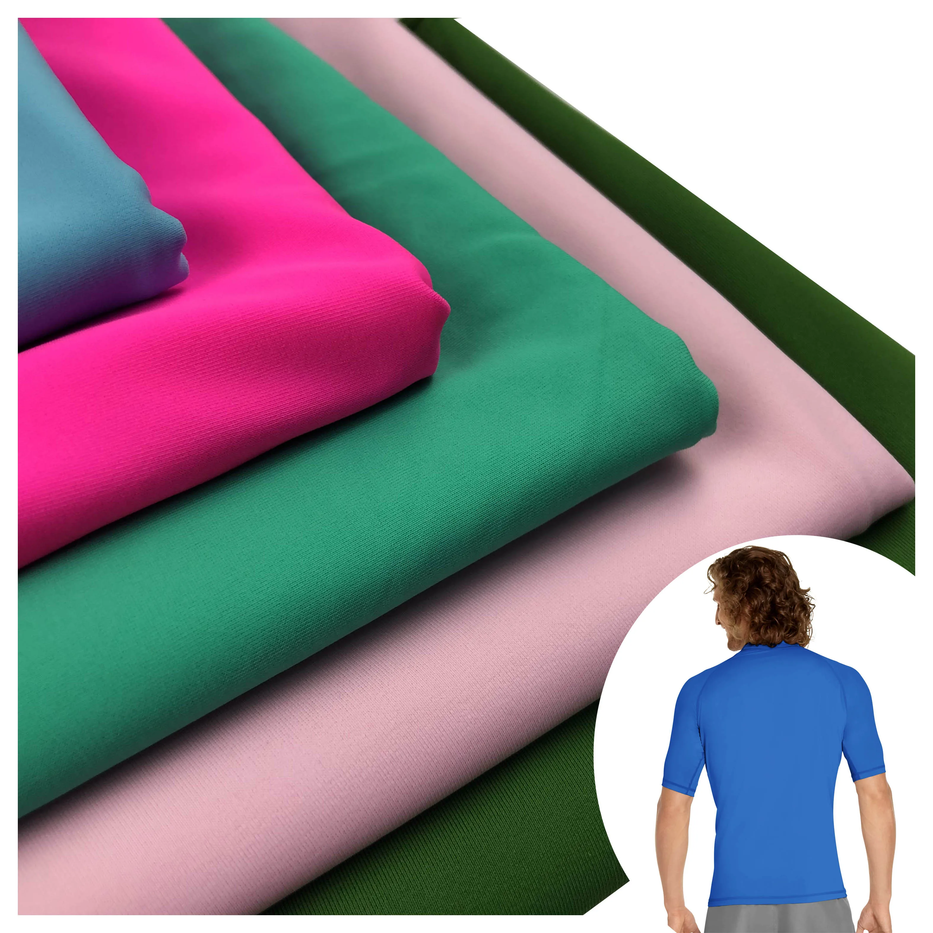 
В наличии, основовязаная нейлоновая трикотажная ткань из спандекса 40 ден для велосипедной одежды 