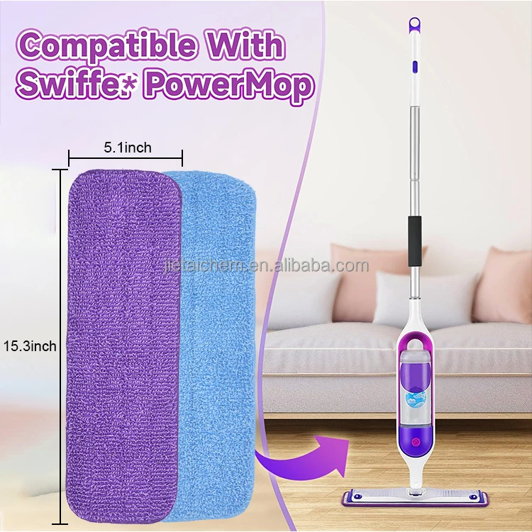 Swiffe* PowerMop Wood QuickDry Wood Floor Cleaning Solution with Lemon Scent, 25.3 fl oz Floor Cleaner