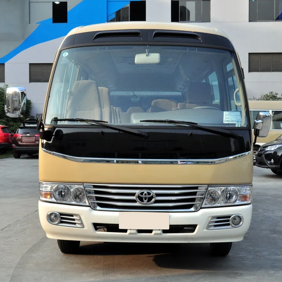 Customized Used Toyota Coaster 26 Seater Mini Bus Gasoline Left Hand Drive Rhd Toyota Coaster Buses for Sale