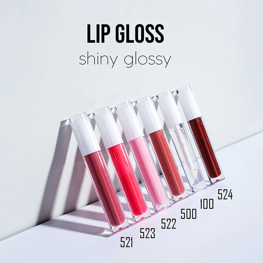 MLM Custom Makeup Tasty Flavored Plumping Glitter Glossy Private Label Shiny Lip Gloss Liquid Lipstick Set Waterproof