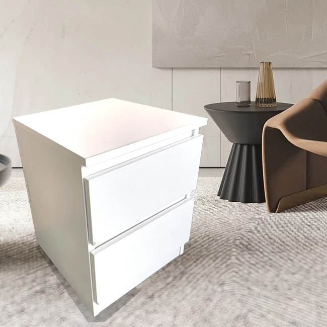 Hot Sale Elegant Durable Bamboo Nightstand with Drawer and Shelf for Bedroom