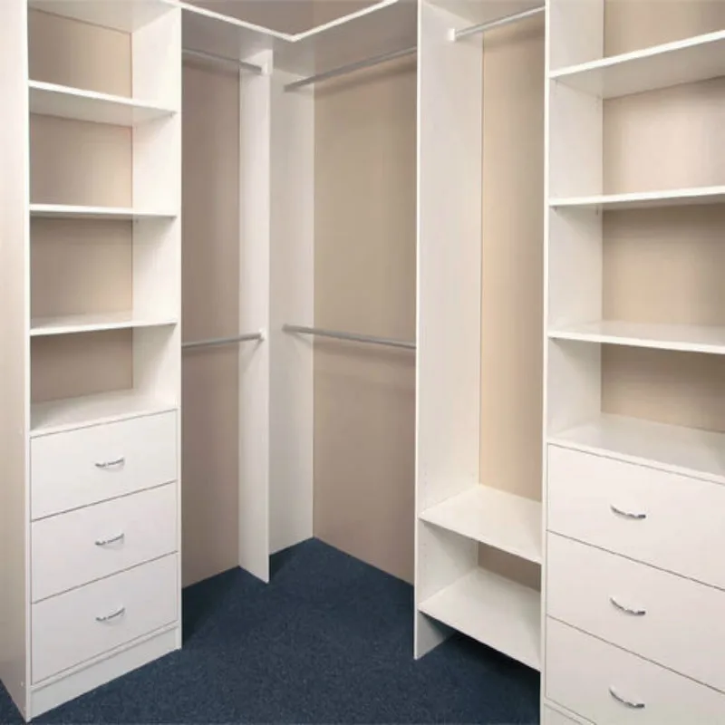 Popular style master bedroom use  Walk in Wardrobe with Drawers and led light