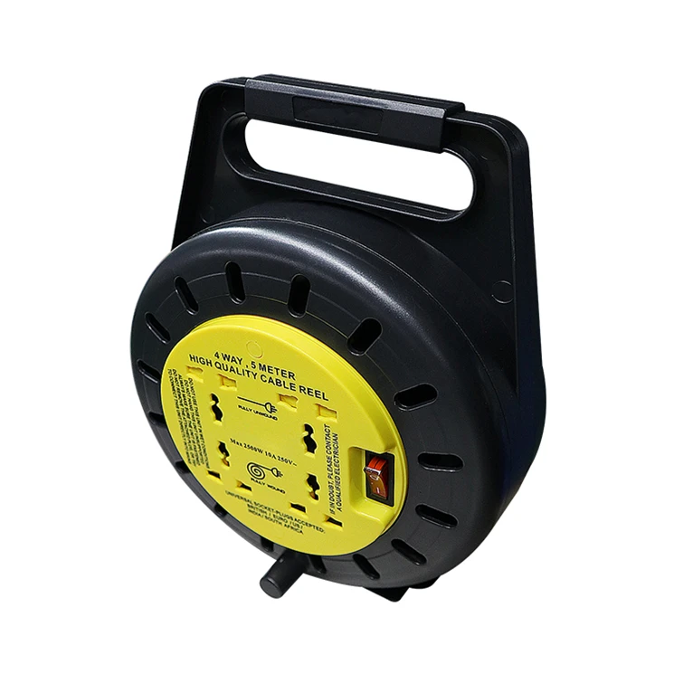 4 гнезда привести Удлинительный кабель немецкий намоточный барабан Азиатский питания со светодиодной подсветкой Великобритании pin розетки