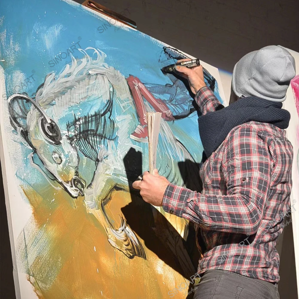 SINOART 10M canvas roll linen High quality Canvas rolls linen for painting wide