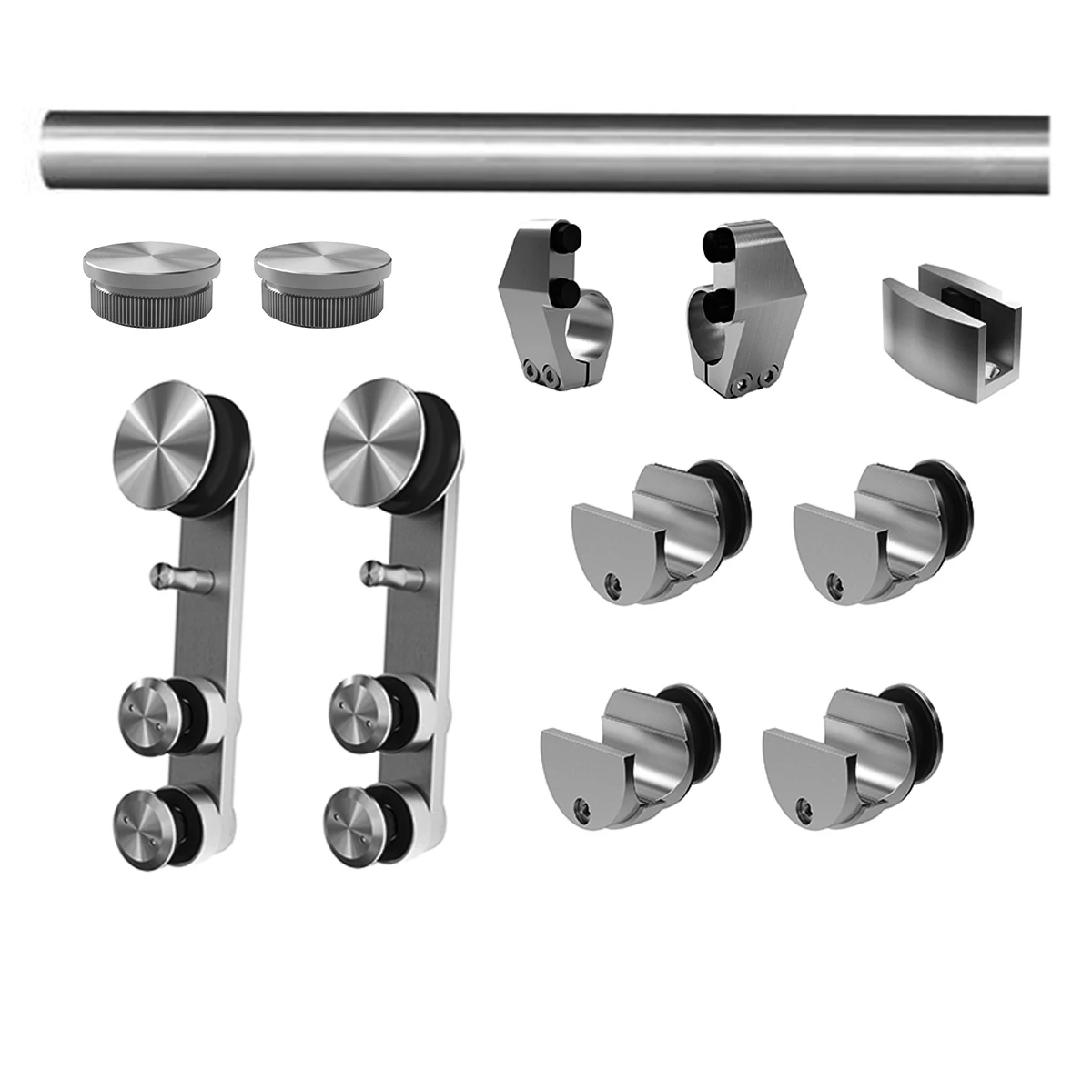 China supplier sliding door hardware 304 stainless steel accessories bathroom for wardrobe sliding door system