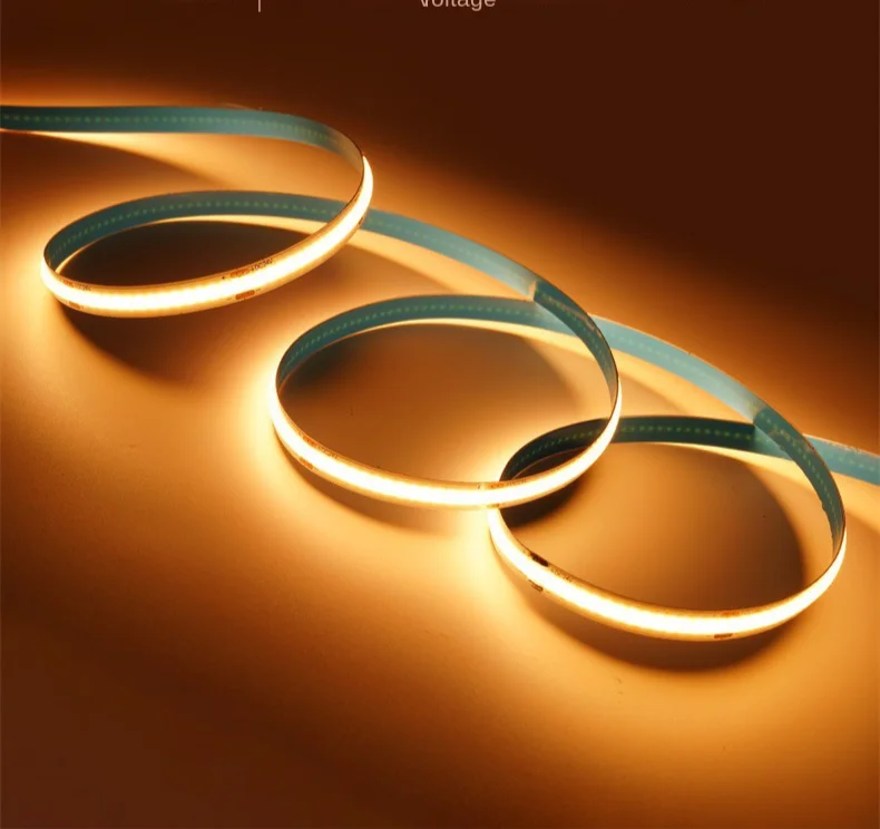 COB flexible LED silicone light strip indoor home decoration cabinet hall low voltage super bright linear light strip