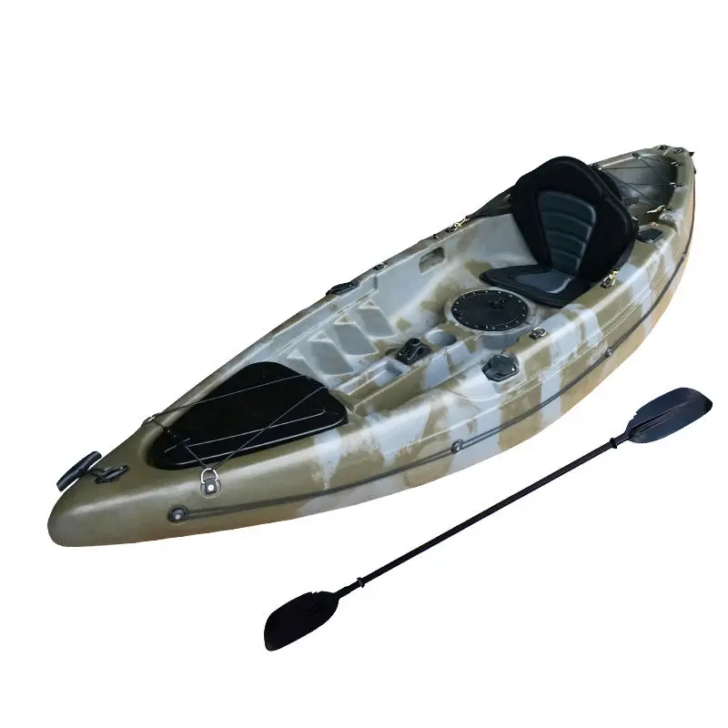 Single green Fishing sea paddle boat Kayak 1 person water sport fishing sit in kayak TN-10