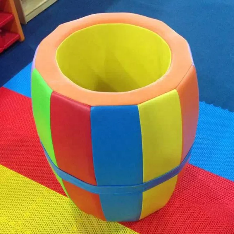 High Quality gymnastics indoor soft play equipment rainbow barrel gym equipment for gymnastic training at club for export