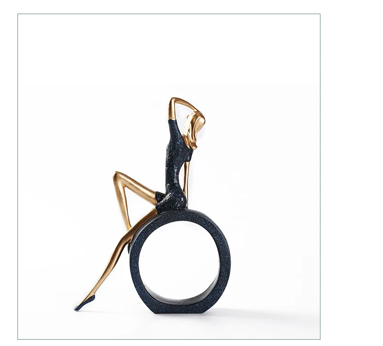 Статуя танцующей девушки, украшения, элегантные женские фигурки, Настольная книжная полка, дисплей, новое украшение для дома, полимерное ремесло для декора бара