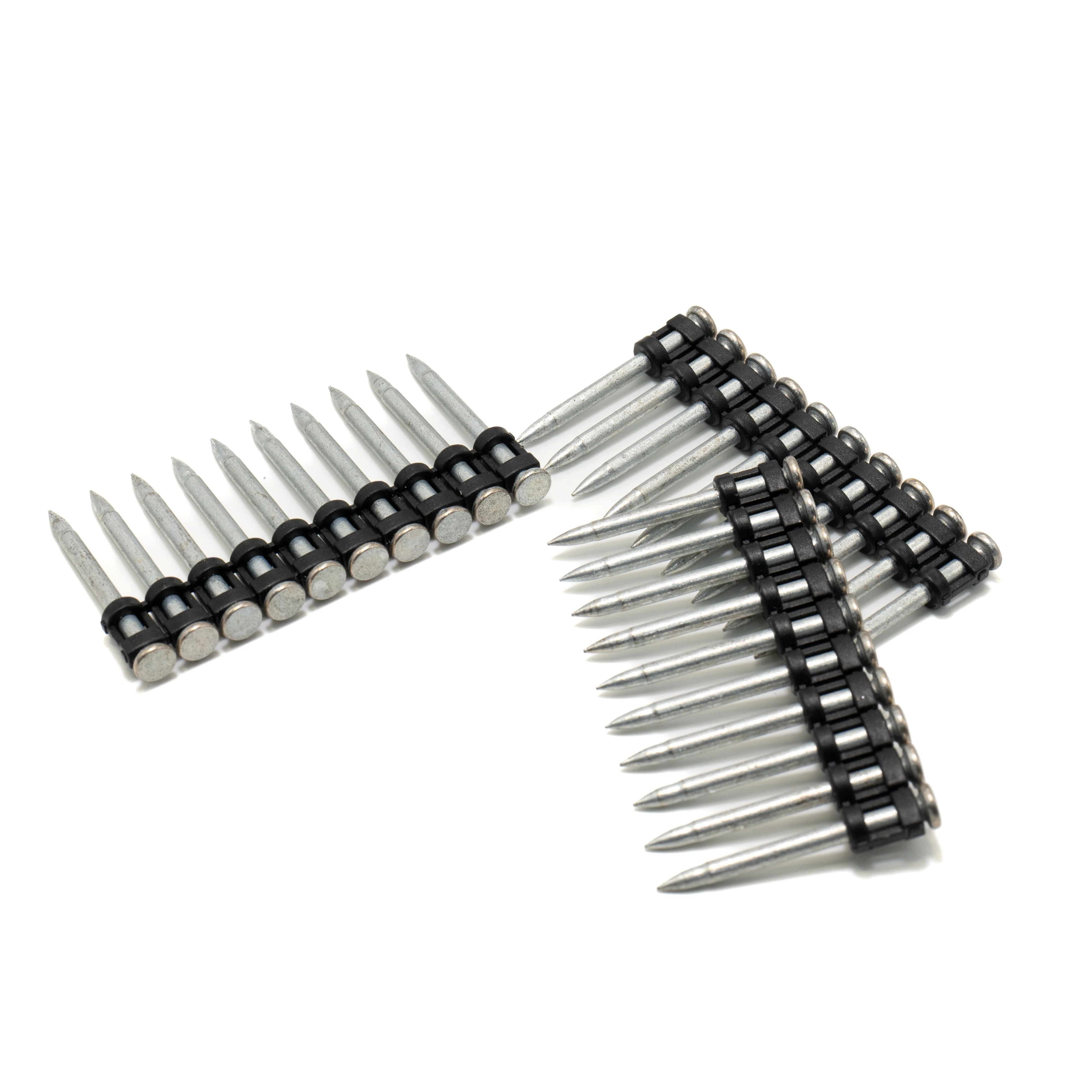 Collated gas nail for concrete gun Plastic row Nails steel Nails gas pin actuated fastener system