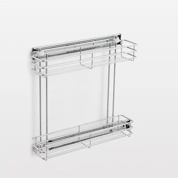 Kitchen Cabinet Side Pull Out Basket for Base Cabinet Storage