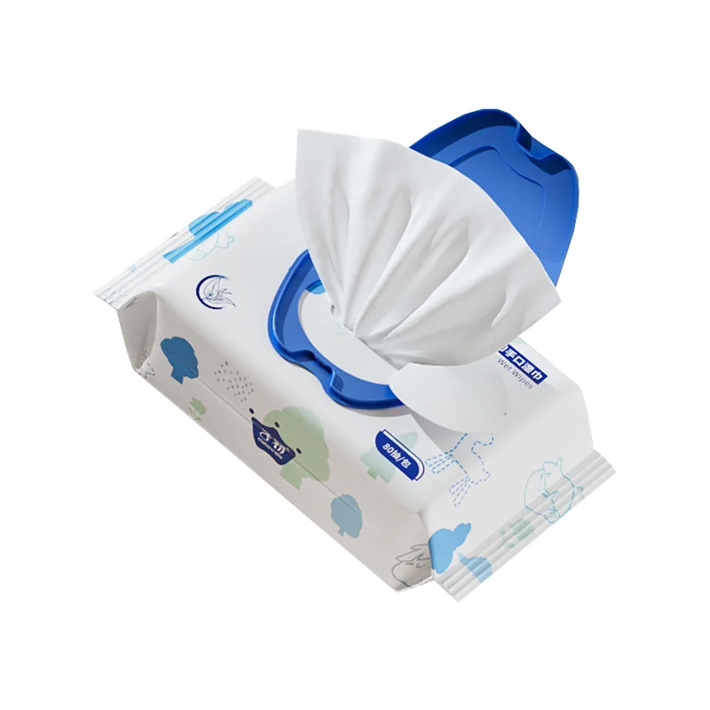Factory direct provided 80 pieces bag camellia seed extract mild cleaning for delicate skin care wet tissue baby water wipes