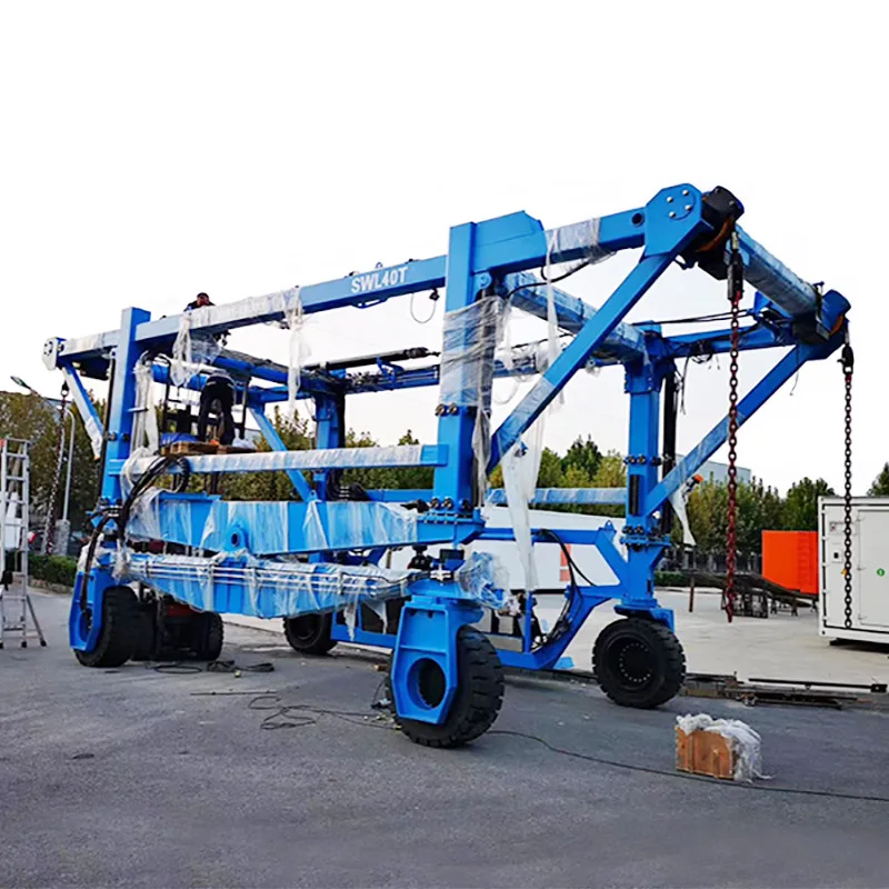150 ton 4 wheel hook lift container straddle carrier for sale