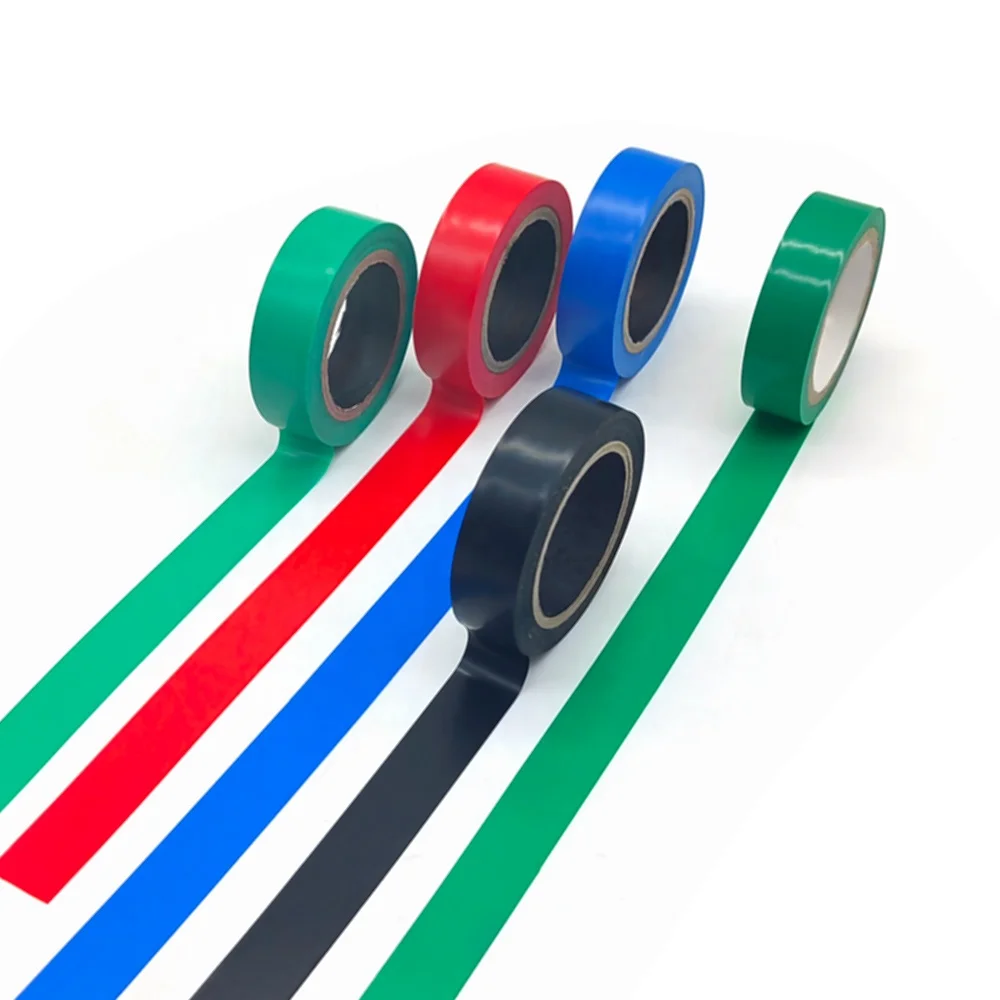 cinta aislante PVC electrical tape vinyl multiple colors high voltage waterproof electrical insulation tape for all weather