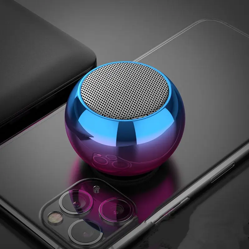 New Products Portable 280mAh Waterproof Metal Round Shaped Deep Bass Wireless Bluetooth Mini Speaker