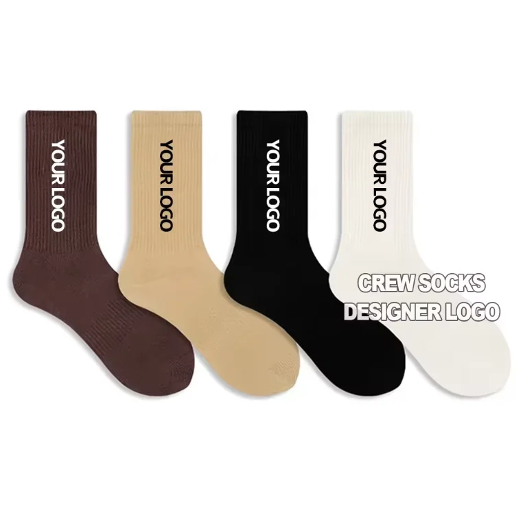 Custom Sock Manufacturer Free Samples custom logo sport socks unisex french terry cotton gym socks
