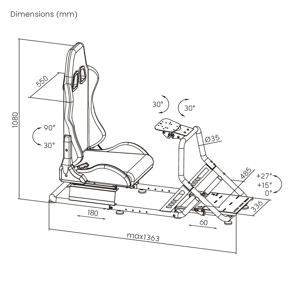 LRS09-BS01 премиум автомобиля игровой симулятор вождения гоночный кабины