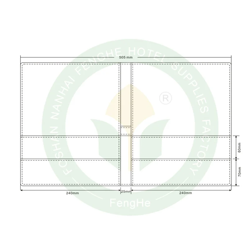 Hotel a3 a4 size leather food menu folder pvc leather menu cover