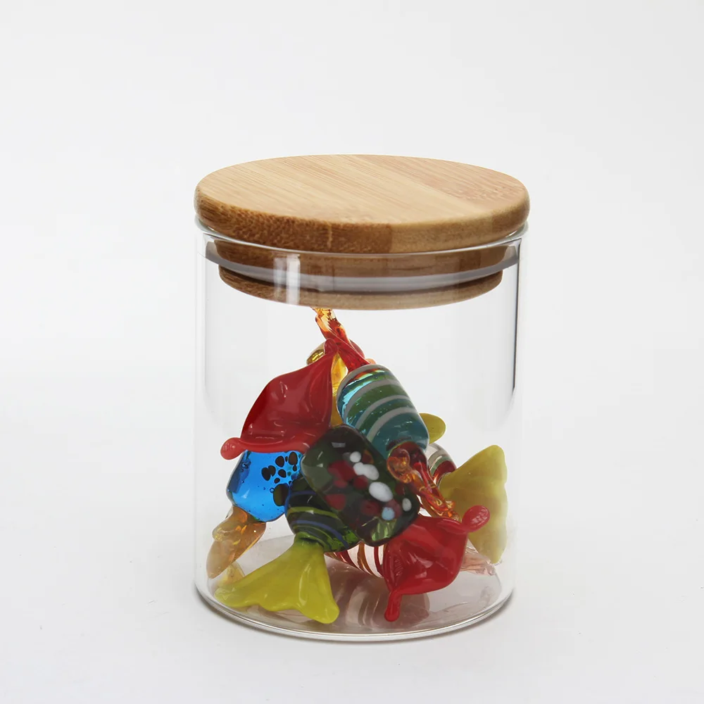 Custom Large Country Style Kitchen Food Spice High Borosilicate Glass Container Storage Jars With Lids Eco-friendly