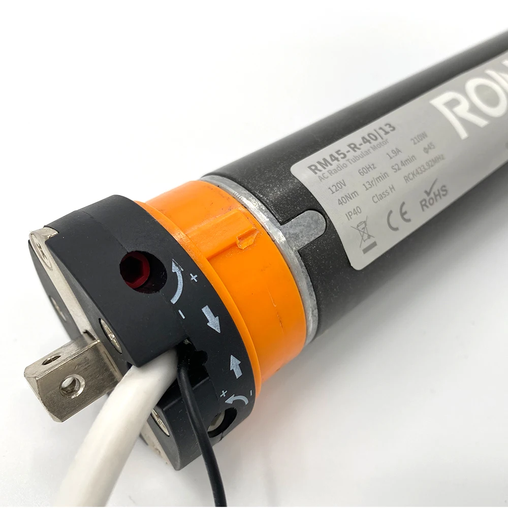 120V 50/60Hz strong current wire control AC  tubular blinds motor for office curtain