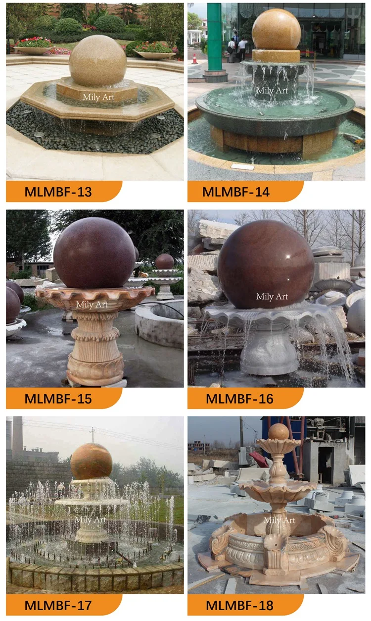 Ball Sculpture Marble Water Fountain