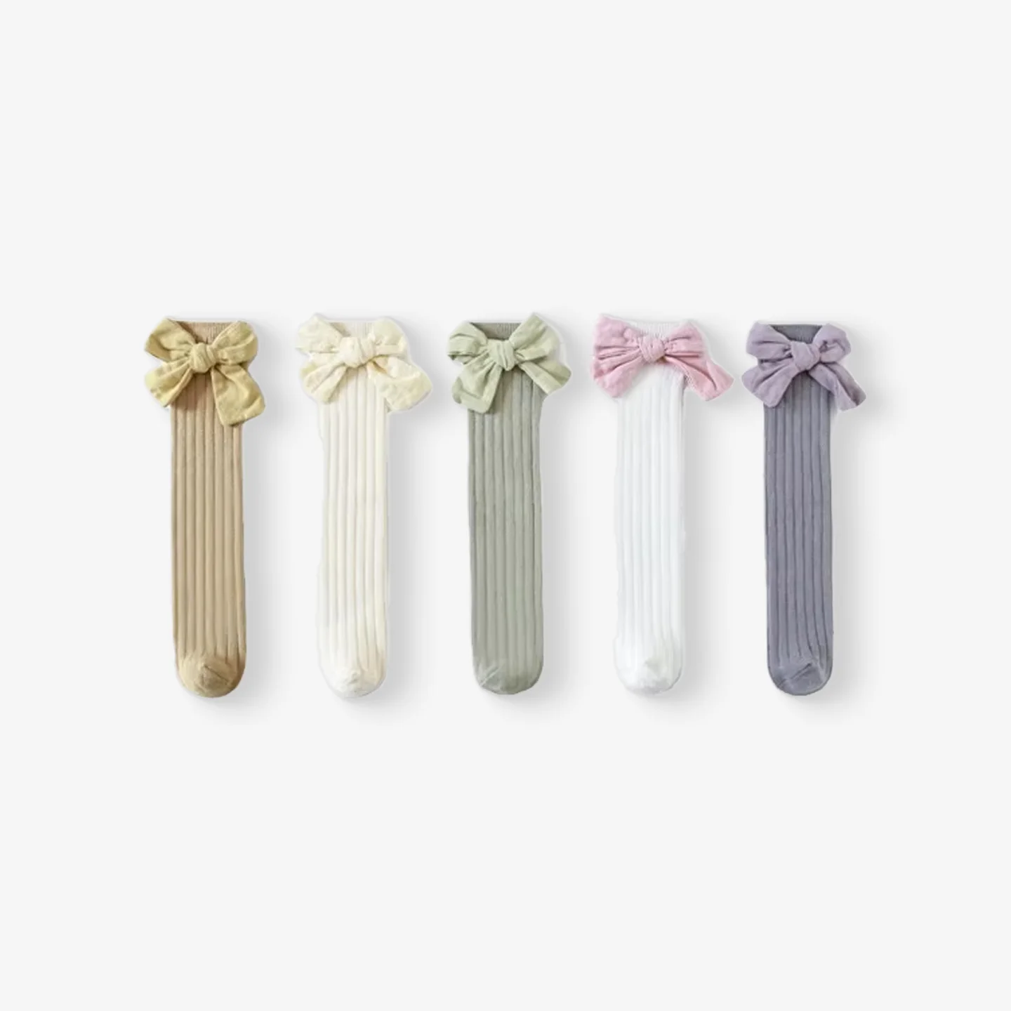 2022 new girl socks Combed Cotton autumn winter big bow baby medium tube cotton socks