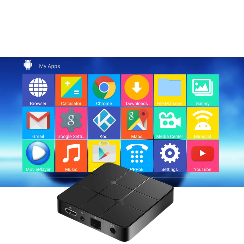 S905W четырехъядерный телеприставка Android 9,0 2G/16G потоковый медиаплеер Смарт ТВ приемники