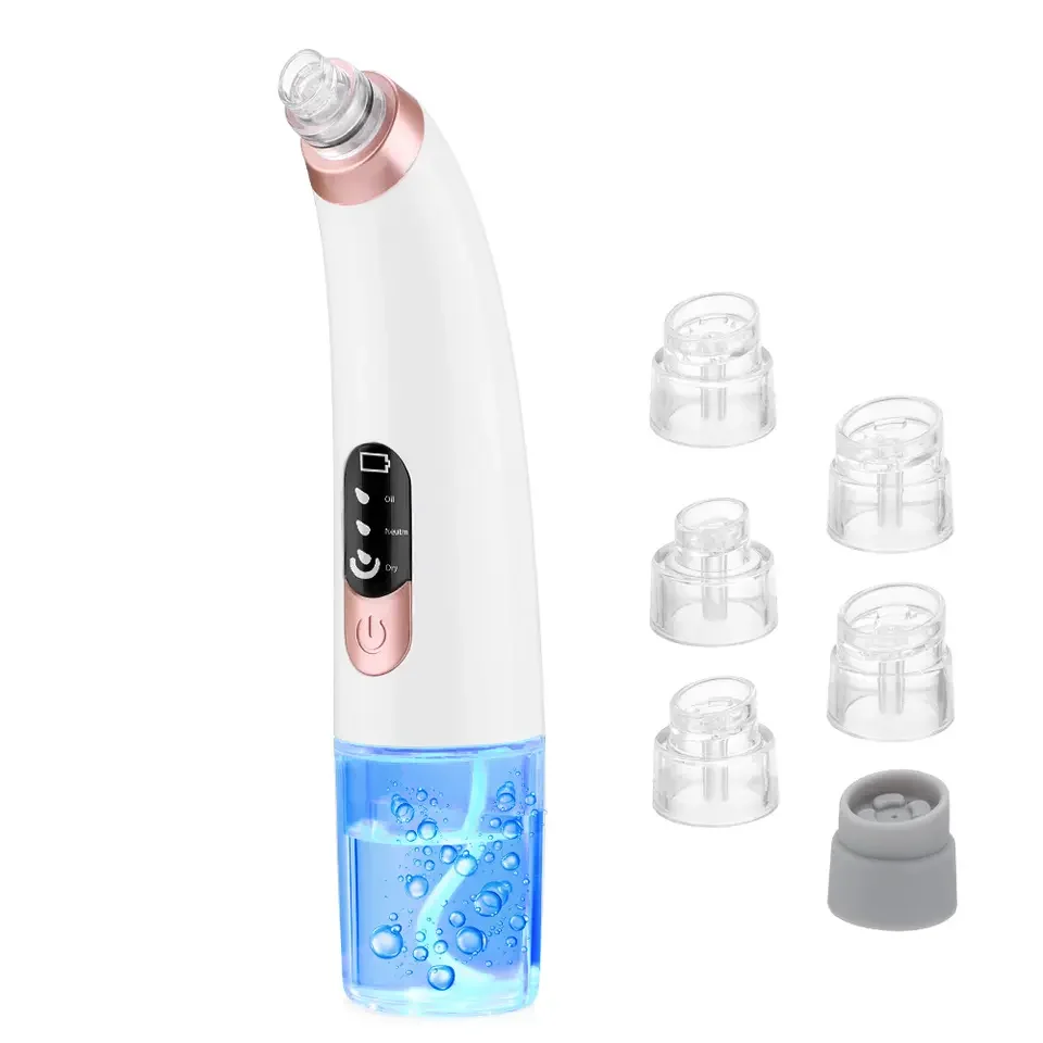 2023 Hot Electric Pimple Removal Suction Extractor Tool Kit Heated Vacuum Blackhead Remover Face Pore Cleaner