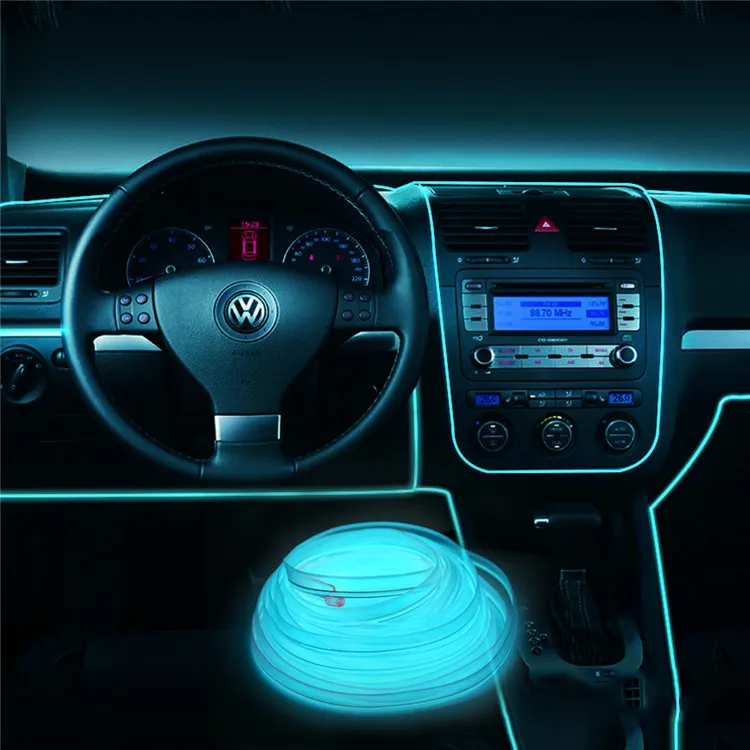 Moulding Trim Red green white purple Ice Blue Orange Yellow Pink 3m 5m battery Customize el wire