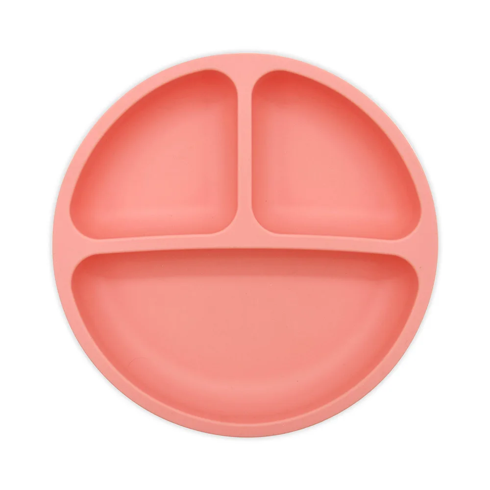 New Bpa Free Silicone Baby Plate With Strong Suction Cups Silicone Baby Suction Plate