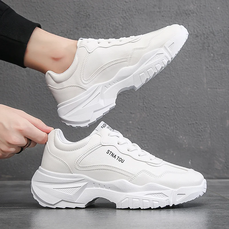 Lipira Star 2023 New Height Increasing Platform Styles Men White Zapatillas Chunky Shoes Sneakers