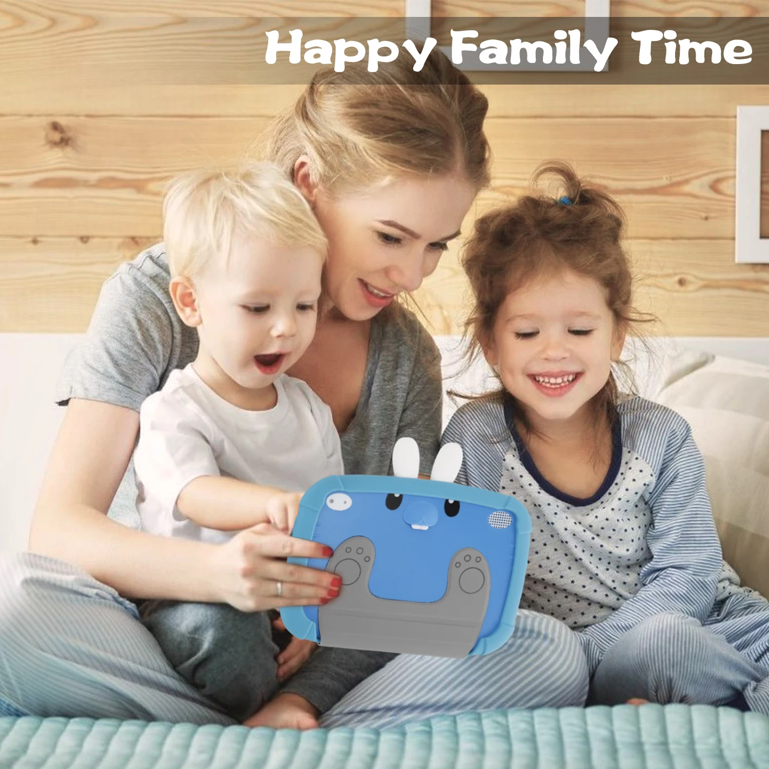 Детский планшет Veidoo, 7 дюймов, 2 Гб ОЗУ 32 Гб ПЗУ, IPS экран, Wi-Fi, двойная камера, планшетный ПК с милым Кроликом, защита от детей